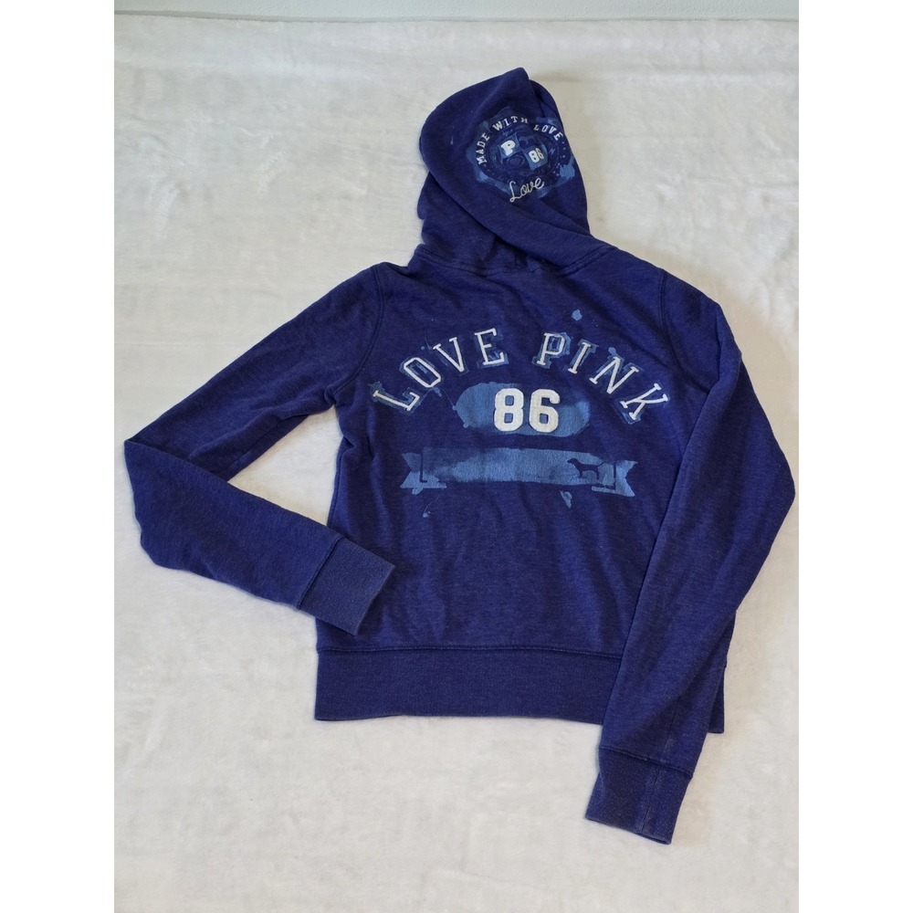 Victoria's Secret PINK Vintage Y2K Womens Small Blue 86' Embroidered Sweat Set - Picture 7 of 14